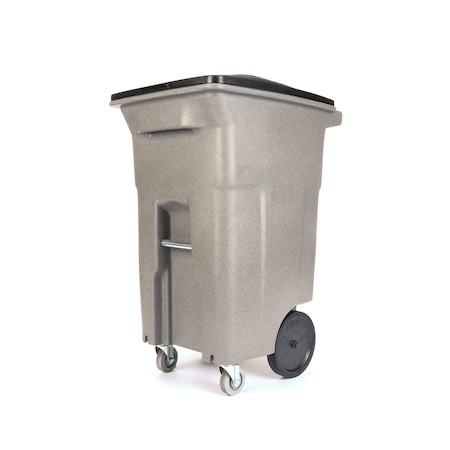 Toter 64 Gal. Graystone Caster Trash Can with Wheels and Lid ACC64
